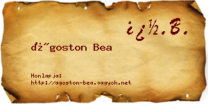 Ágoston Bea névjegykártya
